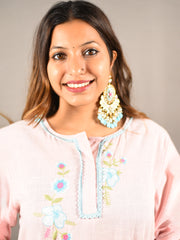 Light Pink 2 Piece Pure Cotton Suit